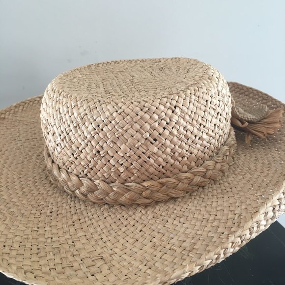 Straw Hat with Decorative Straw Bow - Picture 4 of 5